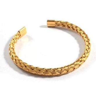 Zarina Bracelets Weaved In Rosegold Gold And Silver Finish