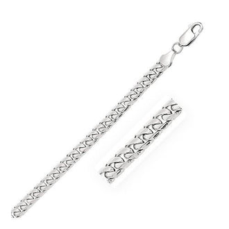 5.8mm 14k White Gold Solid Miami Cuban Chain, size 22''