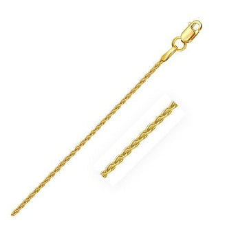 14k Yellow Gold Round Chain 1.2mm, size 16''