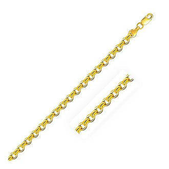 4.0mm 14k Yellow Gold Cable Link Chain, size 18''