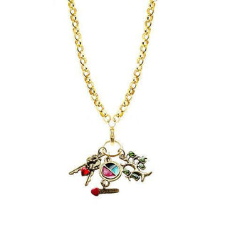 Teen Girl Charm Necklace in Gold