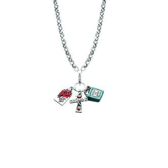 Shopper Mom Charm Necklace in Silver