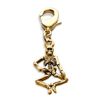 Skeleton Charm Dangle in Gold