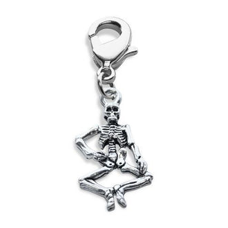 Skeleton Charm Dangle in Silver