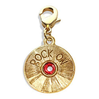 Rock On CD Charm Dangle in Gold