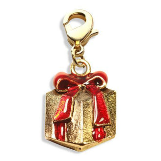 Christmas Present Charm Dangle in Gold