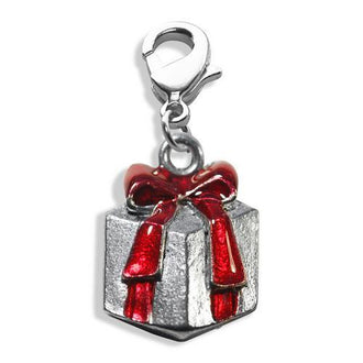 Christmas Present Charm Dangle in Silver