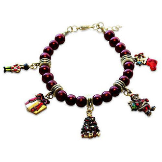 Christmas Charm Bracelet in Gold