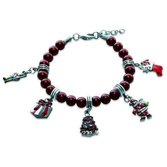 Christmas Charm Bracelet in Silver