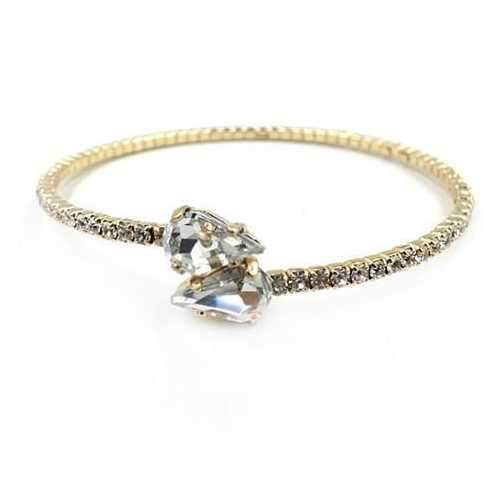 Cute Couple Swarovski Crystal Bangle Bracelet