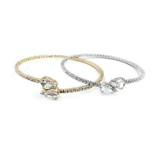 Cute Couple Swarovski Crystal Bangle Bracelet