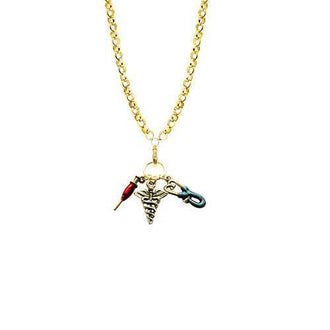 Nurse Charm Necklace in Gold