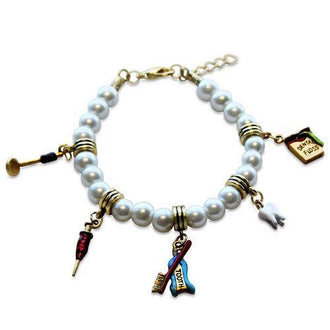 Dental Assistant Charm Bracelet in Gold