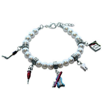 Dental Assistant Charm Bracelet in Silver