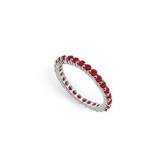 Ruby Eternity Band : 14K White Gold  1.00 CT TGW