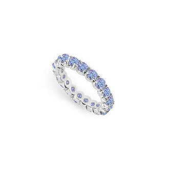 Tanzanite Eternity Band : 14K White Gold - 2.00 CT TGW