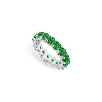 Emerald Eternity Band : 14K Yellow Gold - 3.00 CT TGW