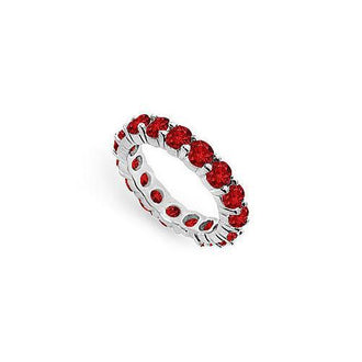 Ruby Eternity Band : 14K White Gold  3.00 CT TGW