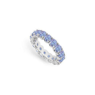 Tanzanite Eternity Band : 14K White Gold - 3.00 CT TGW