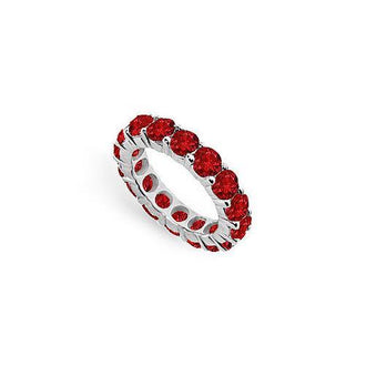 Ruby Eternity Band : 14K White Gold  5.00 CT TGW