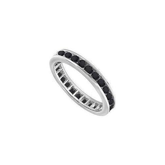 Black Diamond Eternity Band : 14K White Gold - 1.00 CT Diamonds