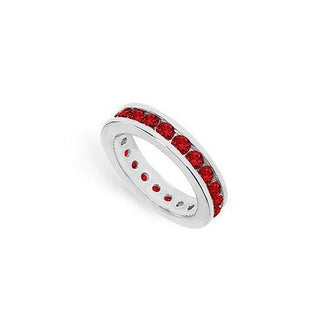 Ruby Eternity Band : 14K White Gold  2.00 CT TGW