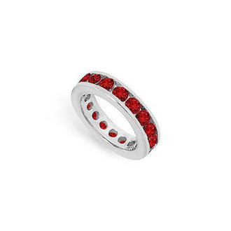 Ruby Eternity Band : 14K White Gold  3.00 CT TGW