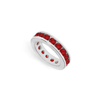 Ruby Eternity Band : 14K White Gold  4.00 CT TGW