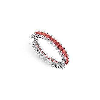 Ruby Eternity Band : 14K White Gold  2.00 CT TGW