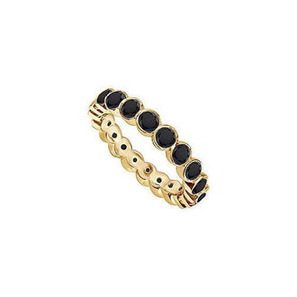 Black Diamond Eternity Band : 14K Yellow Gold - 1.00 CT Diamonds