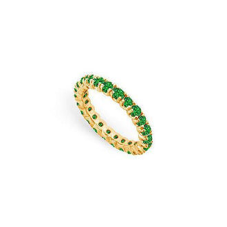 Emerald Eternity Band : 14K Yellow Gold - 1.00 CT TGW