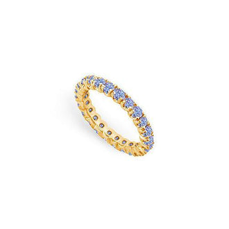 Tanzanite Eternity Band : 14K Yellow Gold - 1.00 CT TGW