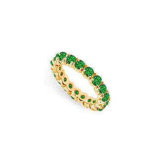 Emerald Eternity Band : 14K Yellow Gold - 2.00 CT TGW