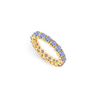 Tanzanite Eternity Band : 14K Yellow Gold - 2.00 CT TGW