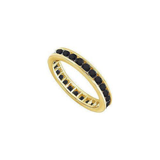 Black Diamond Eternity Band : 14K Yellow Gold - 1.00 CT Diamonds