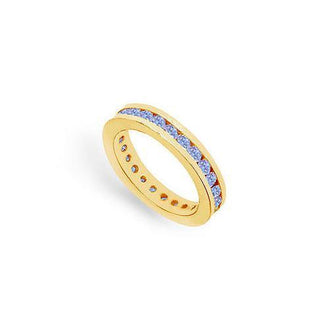 Tanzanite Channel-Set Eternity Band : 14K Yellow Gold - 1.00 CT TGW