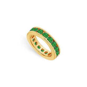 Emerald Eternity Band : 14K Yellow Gold  3.00 CT TGW