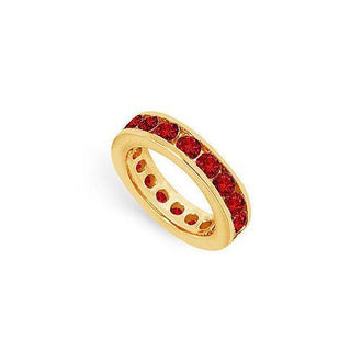 Ruby Eternity Band : 14K Yellow Gold  3.00 CT TGW