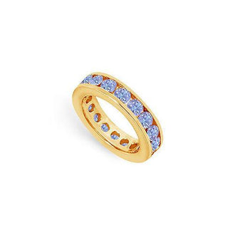 Tanzanite Channel-Set Eternity Band : 14K Yellow Gold - 3.00 CT TGW