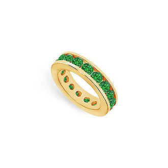 Emerald Eternity Band : 14K Yellow Gold  4.00 CT TGW