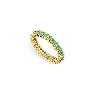 Emerald Eternity Band : 14K Yellow Gold  2.00 CT TGW