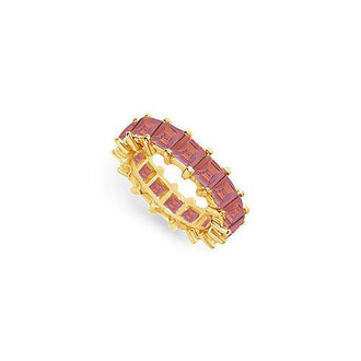 Ruby Eternity Band : 14K Yellow Gold  5.00 CT TGW