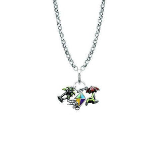 Summer Fun in the Sun Charm Necklace in Silver