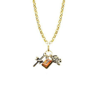 Religious Charm Necklace in Gold