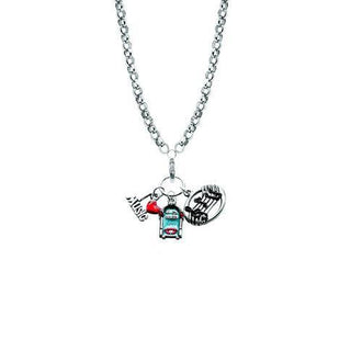 Music Lover Charm Necklace in Silver