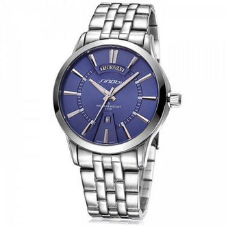 SINOBI 2654 Male Japan Quartz Watch with Date Day Display - Blue