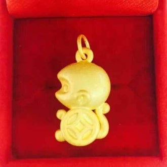 Noble Solid Color Monkey Shape Pendant For Women - Golden