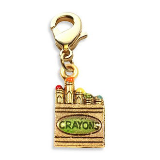 Crayons Charm Dangle in Gold