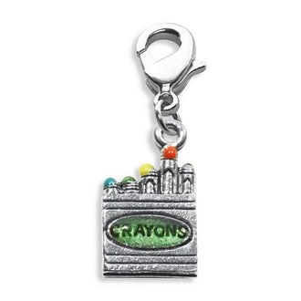 Crayons Charm Dangle in Silver