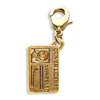 Drivers License Charm Dangle in Gold